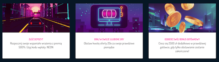 Bonus powitalny kasyna NeonVegas