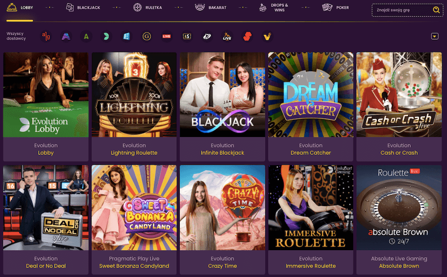 Bizzo Casino gry w kasynie na żywo