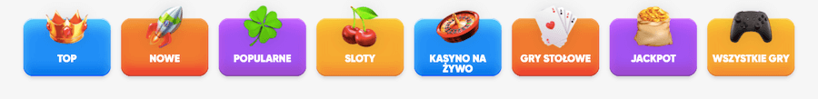 Kategorie gier w kasynie Cazimbo