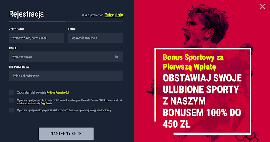 Rejestracja w kasynie Rabona