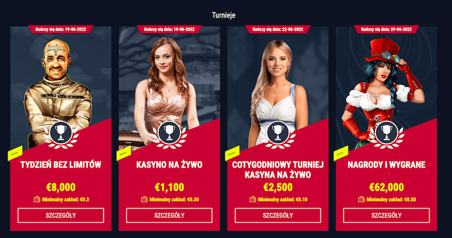 Turnieje w kasynie Rabona
