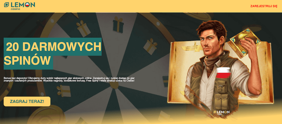 20 darmowych spinów w Lemon Casino