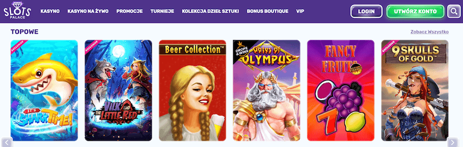 Gry w kasynie Slots Palace