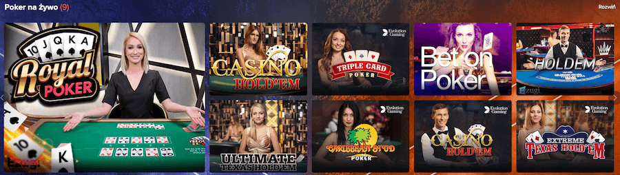 Kasyno na żywo w Casino Mega