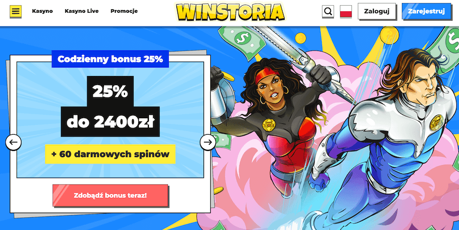 Bonus codzienny w kasynie Winstoria