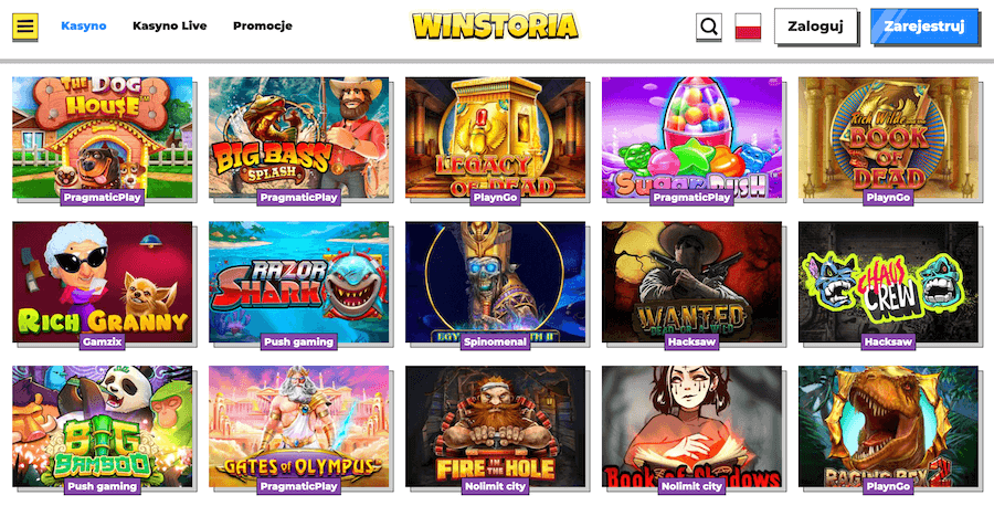 Gry w kasynie Winstoria