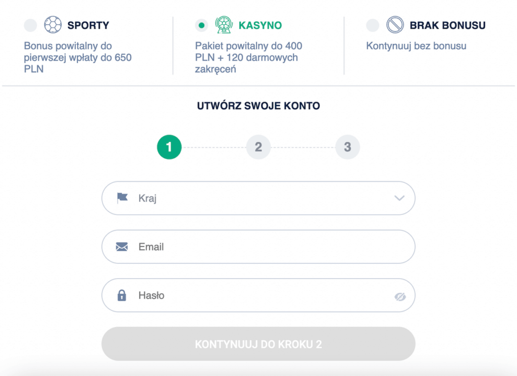 Zakładanie nowego konta w kasynie IviBet