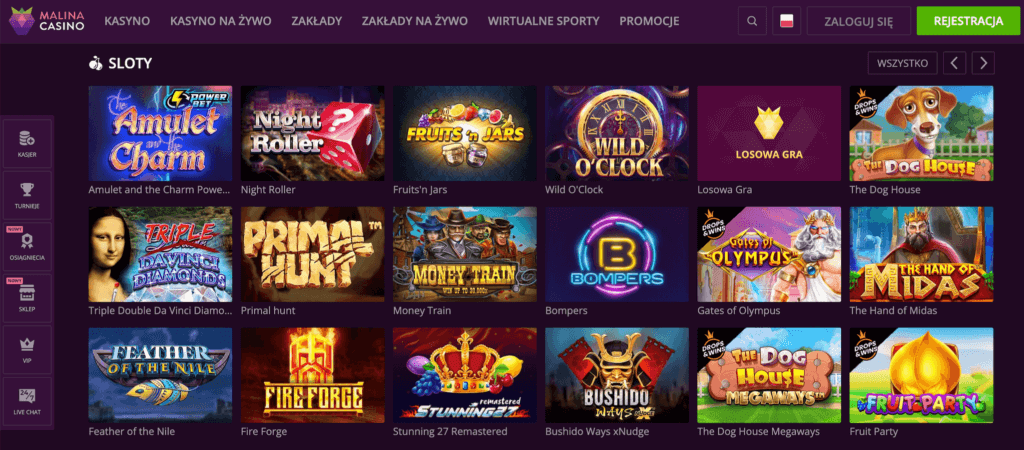 Gry w Malina Casino