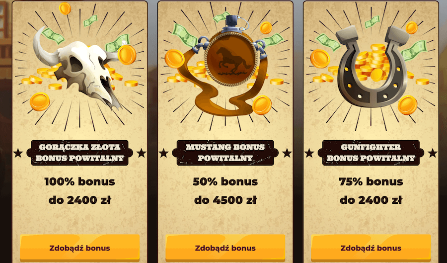 Grafika przedstawia 3-częściowy bonus powitalny w kasynie Smokace.