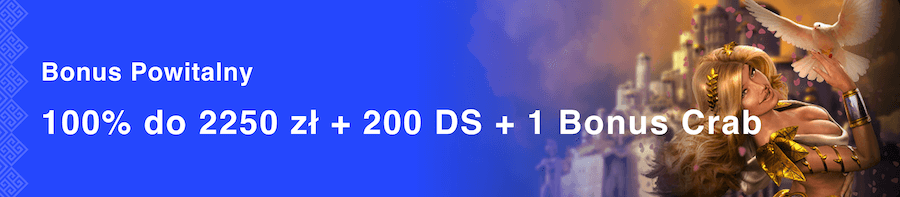 Grafika przedstawia bonus powitalny w LibraBet 100% do 2250 PLN i 200 darmowych spinów