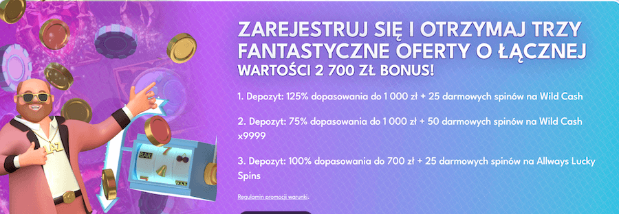 Pakiet powitalny kasyna Laz Vegas