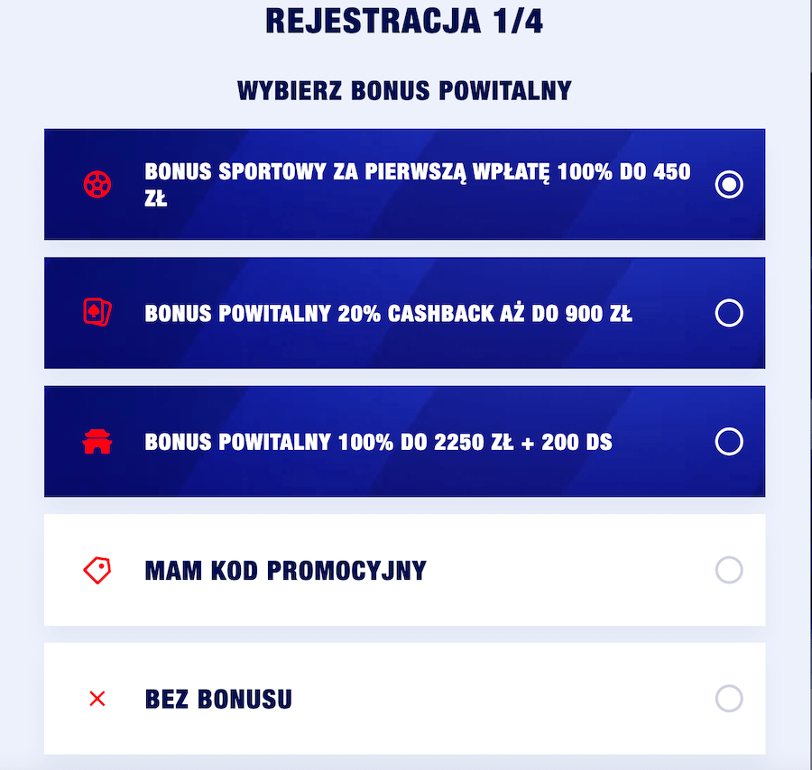 Grafika przedstawia okno rejestracji w Bankonbet.