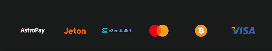 Grafika przedstawia kilka popularnych metod płatności dostępnych w Bet on Red.