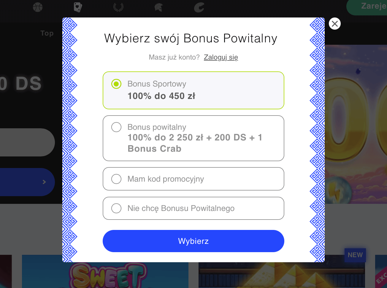 Rejestracja konta w kasynie LibraBet