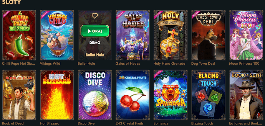 Grafika przedstawia najpopularniejsze sloty w kasynie Lucky Heroes.