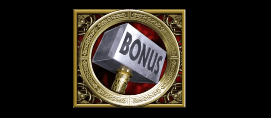 Symbol "scatter" czyli młot z napisem "bonus".