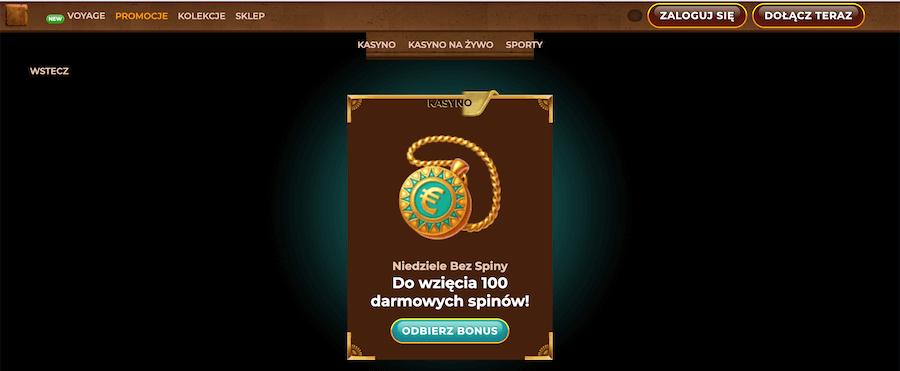 Bonus "Niedziele Bez Spiny" z darmowymi spinami w AmunRa.