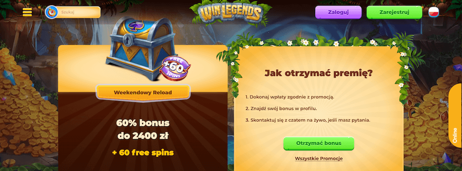 Weekendowy Bonus Reload w WinLegends.