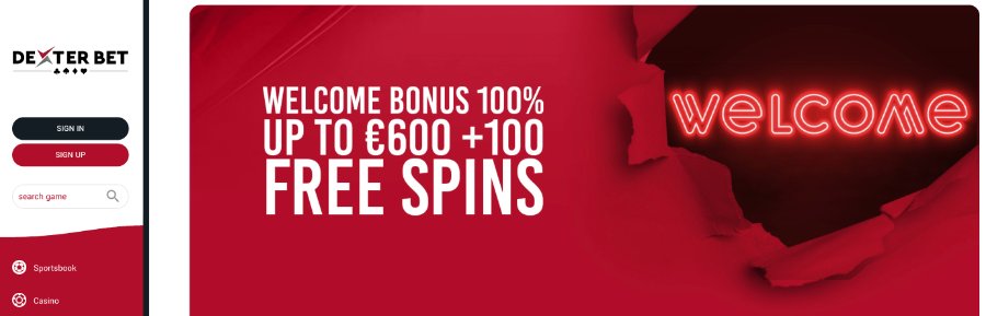 Bonus powitalny kasyna Dexterbet