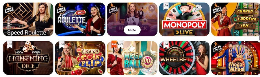Przykładowe gry z krupierem na żywo w AllRightCasino.
