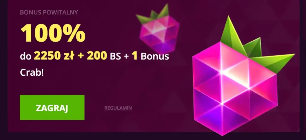 Bonus powitalny w Malina Casino.