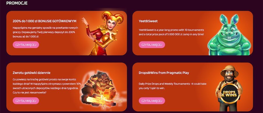 Promocje w HappySpins.