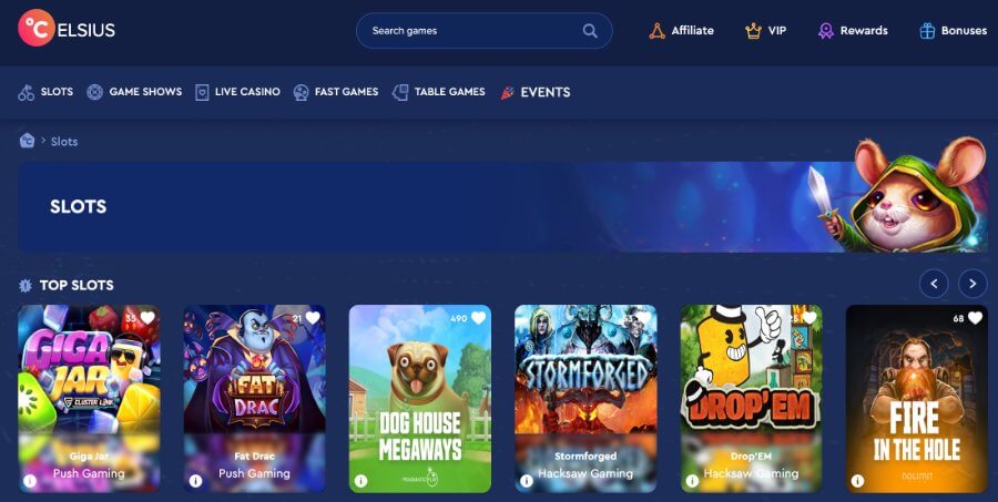 Gry w Celsius Casino