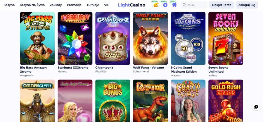 Gry w LightCasino