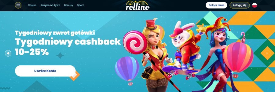 Cashback w kasynie Rollino