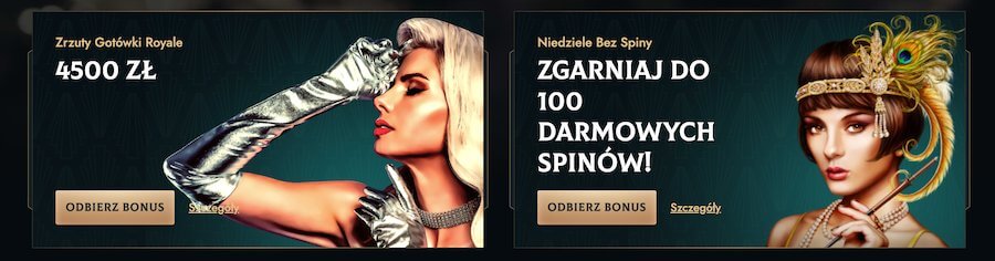 2 przykładowe bonusy z Dolly Casino.