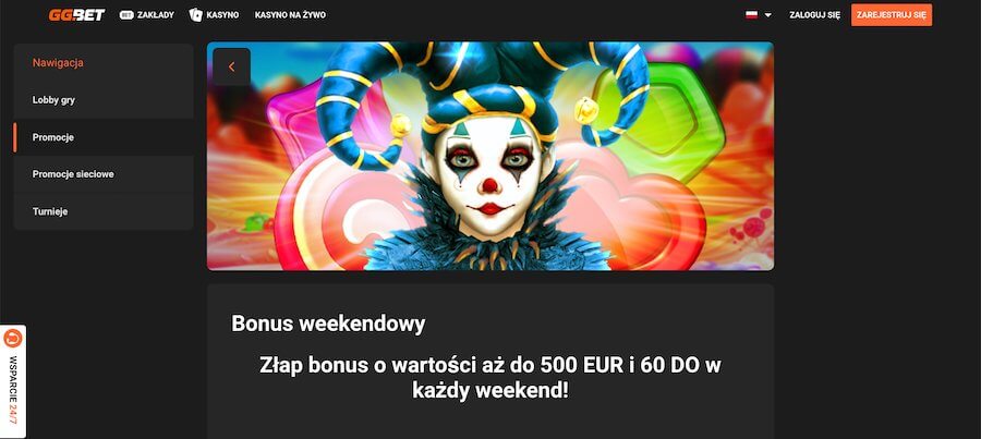 Bonus weekendowy w GGBet.