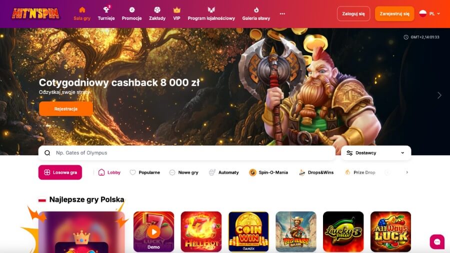 strona główna kasyna hit'n'spin