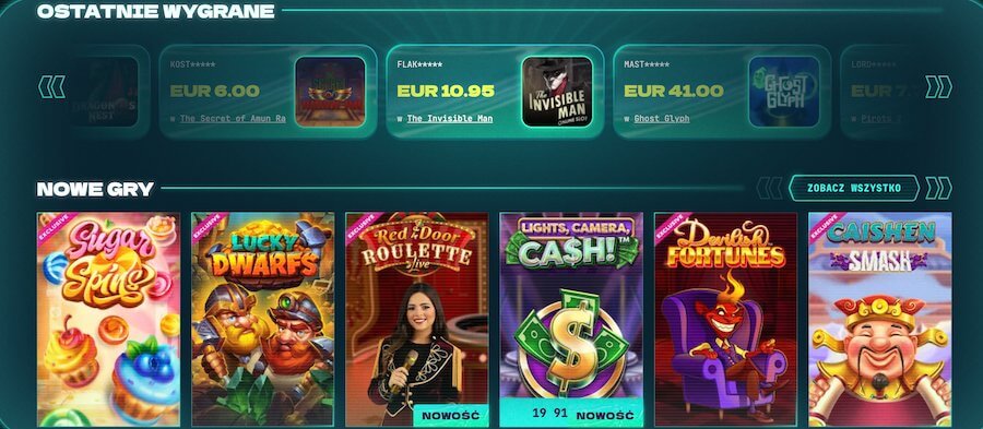 Nowe gry w kasynie Power Up.