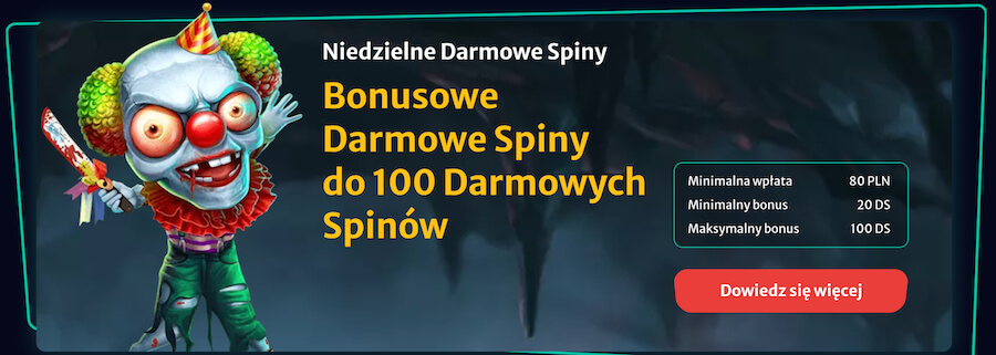 Darmowe spiny w każdą niedzielę Hell Spin.