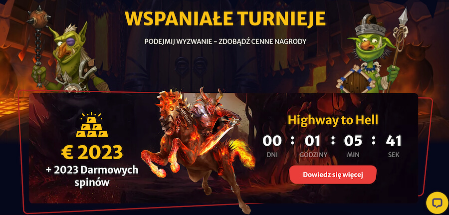Turnieje wspaniałe w Hell Spin.