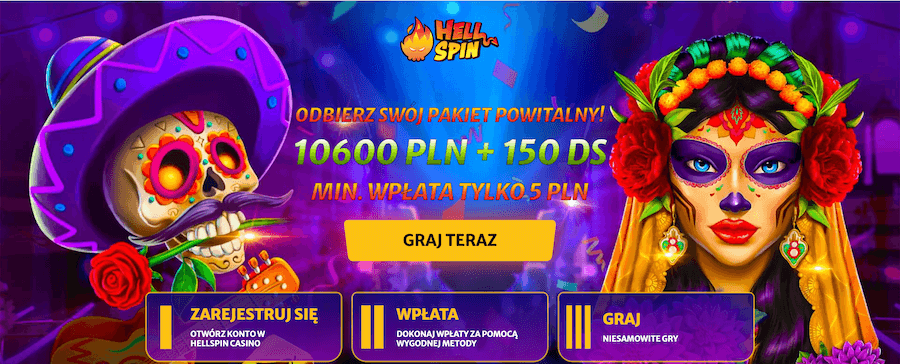 Bonus powitalny w kasynie Hell Spin.