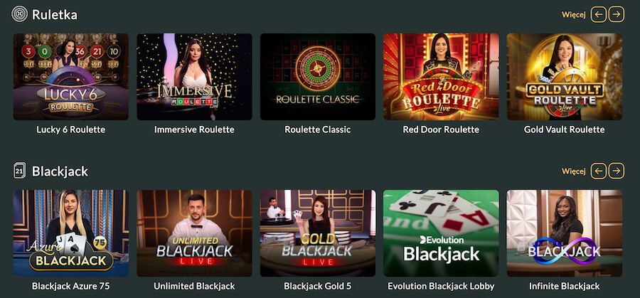 Gry na żywo w Lemon Casino.