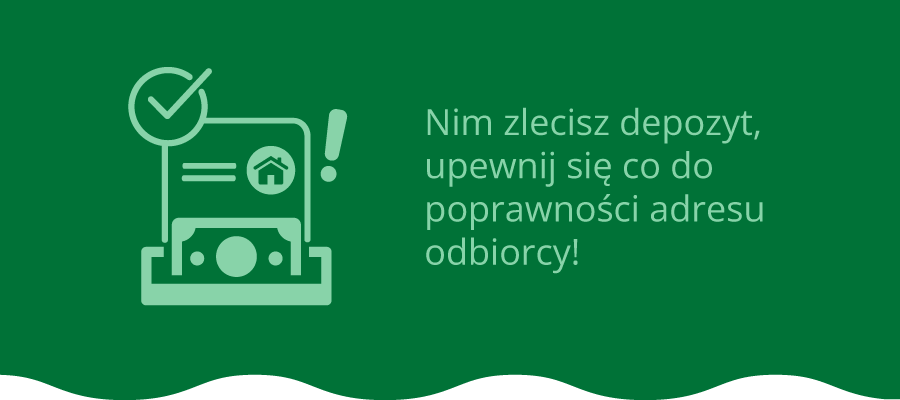 Infografika - zanim zlecisz wysyłkę BTC, upewnij się, że adres nadawcy jest poprawny.