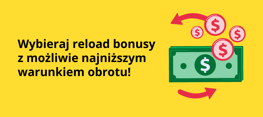 Reload bonusy z niskim warunkiem obrotu