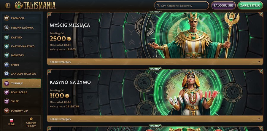 Talismania turnieje.