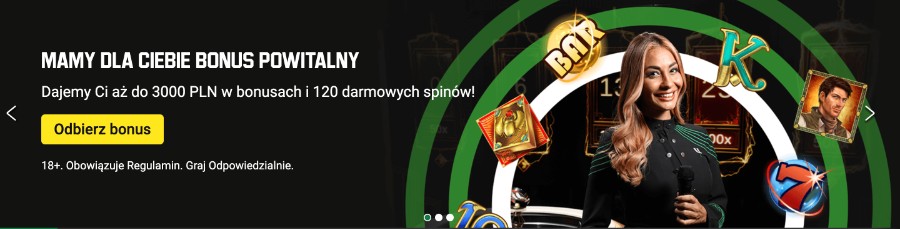 Bonus powitalny w kasynie Unibet.