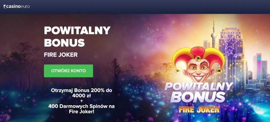 CasinoEuro - bonus powitalny