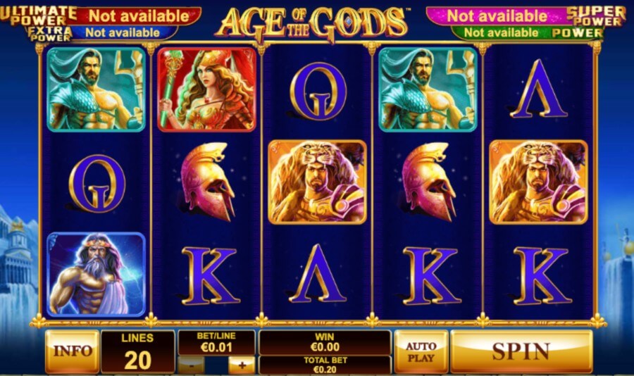 Slot Age of the Gods z jackpotem