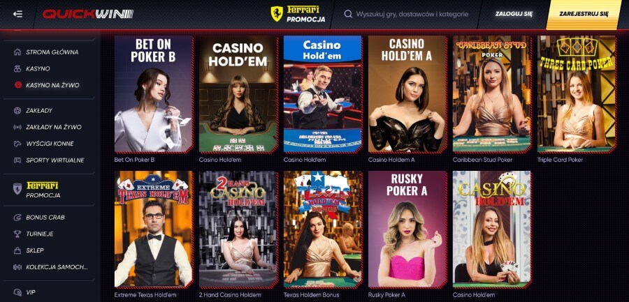 Poker online w kasynie QuickWin
