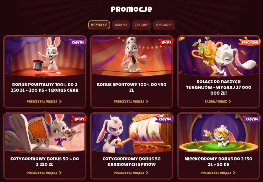 Magius - promocje i bonusy w kasynie.