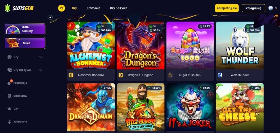 SlotsGem Casino gry online