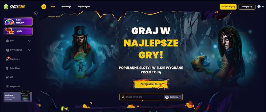 SlotsGem najlepsze gry