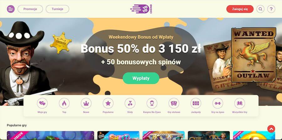 YoYo Casino bonus reload.