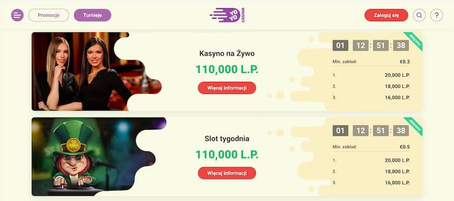 YoYo Casino turnieje