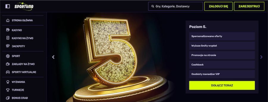 sportuna kasyno 5 poziom vip